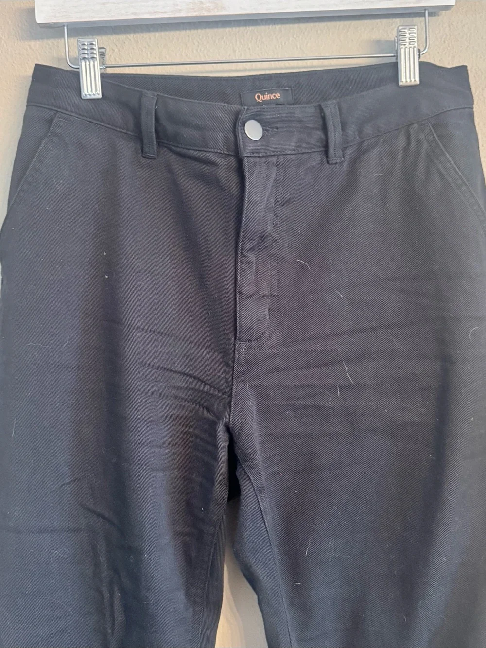 QUINCE Organic Stretch‎ Cotton Twill Straight Leg Cropped Pants